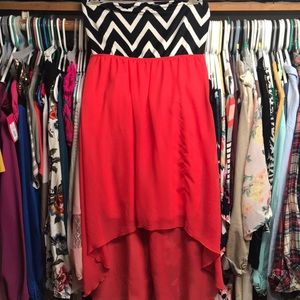 Chevron Hi-Low dress